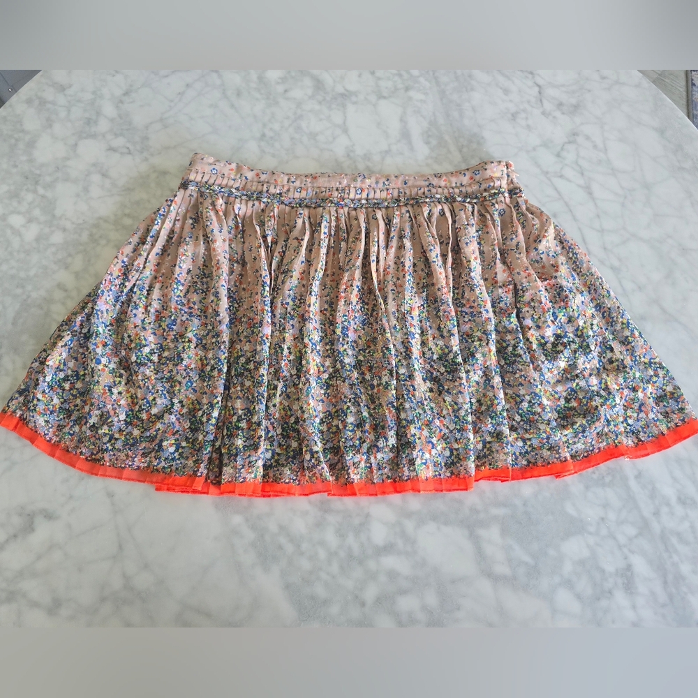 American Eagle Women's Pleated Floral Lined Skirt Size 14